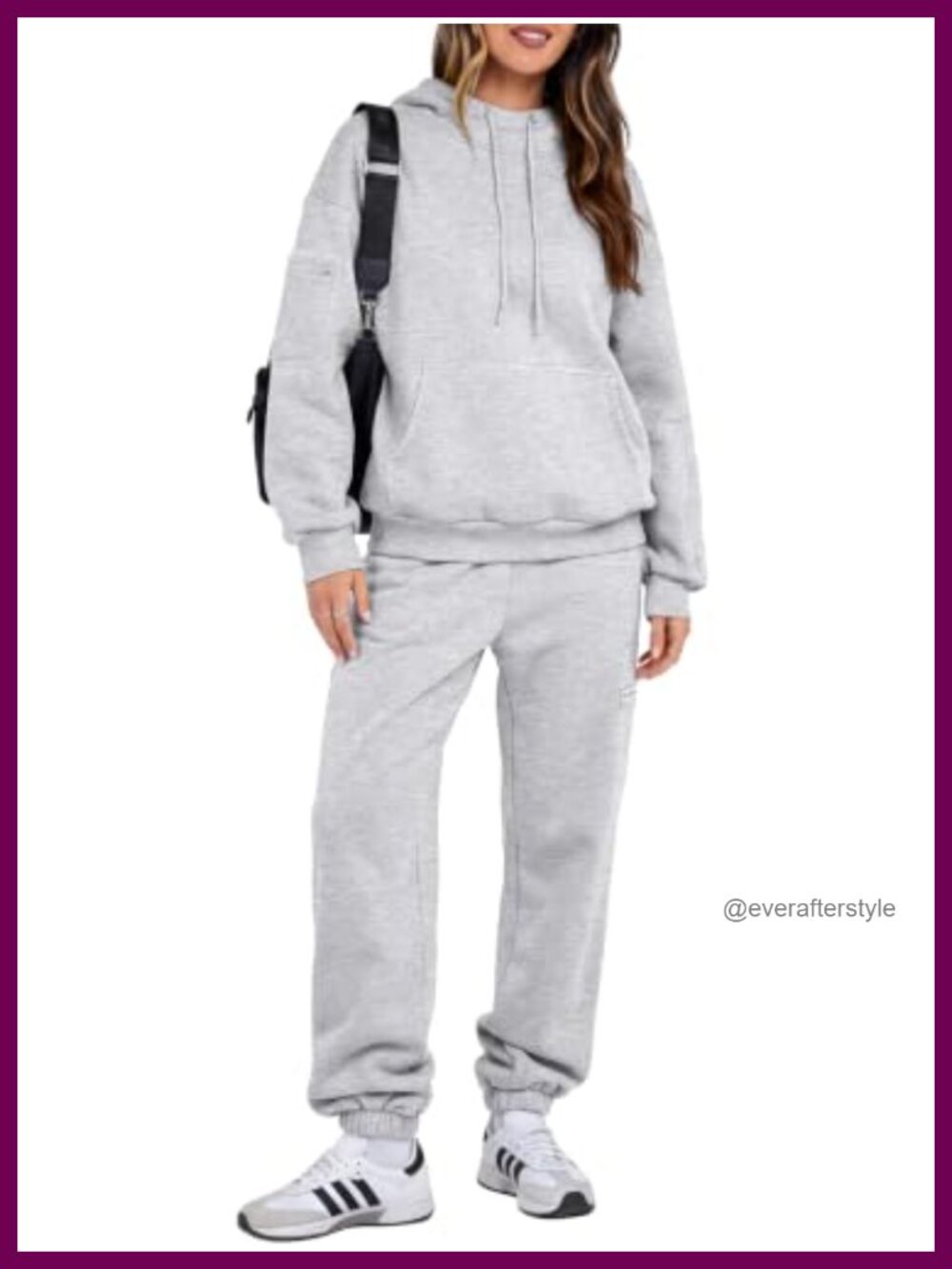 ANRABESS Oversized Fleece Sweatsuit Set Hoodie Joggers Tracksuit